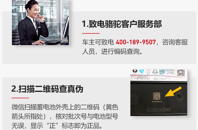 骆驼汽车蓄电池真伪鉴别方法(图1) 骆驼汽车蓄电池真伪鉴别方法(图1)