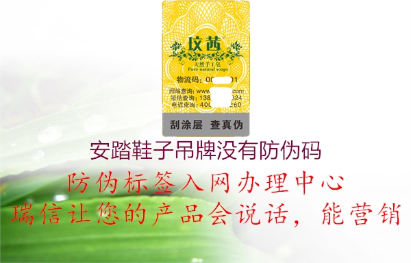 安踏鞋子吊牌没有防伪码(图1) 安踏鞋子吊牌没有防伪码1.jpg