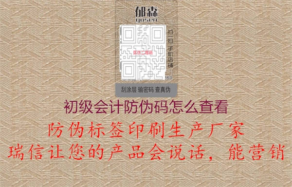 初级会计防伪码怎么查看(图2) 初级会计防伪码怎么查看2.jpg
