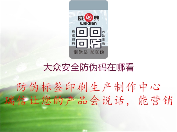 大众安全防伪码在哪看(图1) 大众安全防伪码在哪看1.jpg